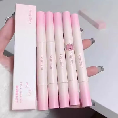 Lip Powder Cream Air Lip Glaze Matte Air Cushion Lip Cream for Women Plain White Lipstick not easy to fade