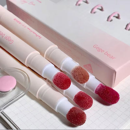 Lip Powder Cream Air Lip Glaze Matte Air Cushion Lip Cream for Women Plain White Lipstick not easy to fade
